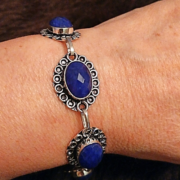 Mod Me Over Jewelry - 🎁NEW Genuine Faceted Sapphire & Sterling Bracelet